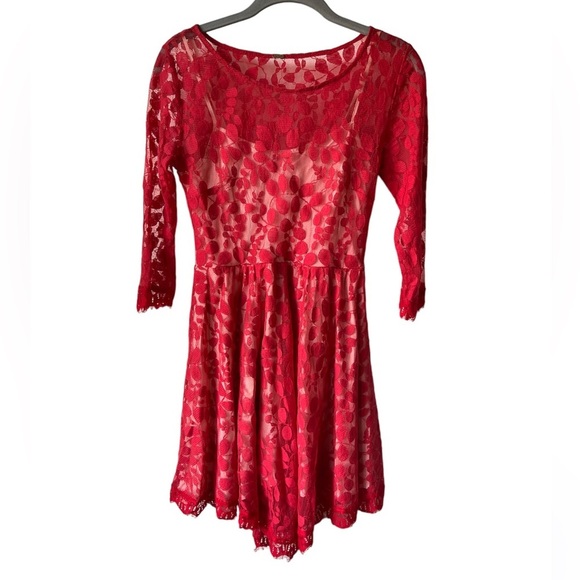 SOLD Free People Floral Mesh Lace Dress - Picture 4 of 12